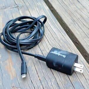 Brookstone PD 20W Fast Wall Charger Power Adapter Block + Long Black Cable